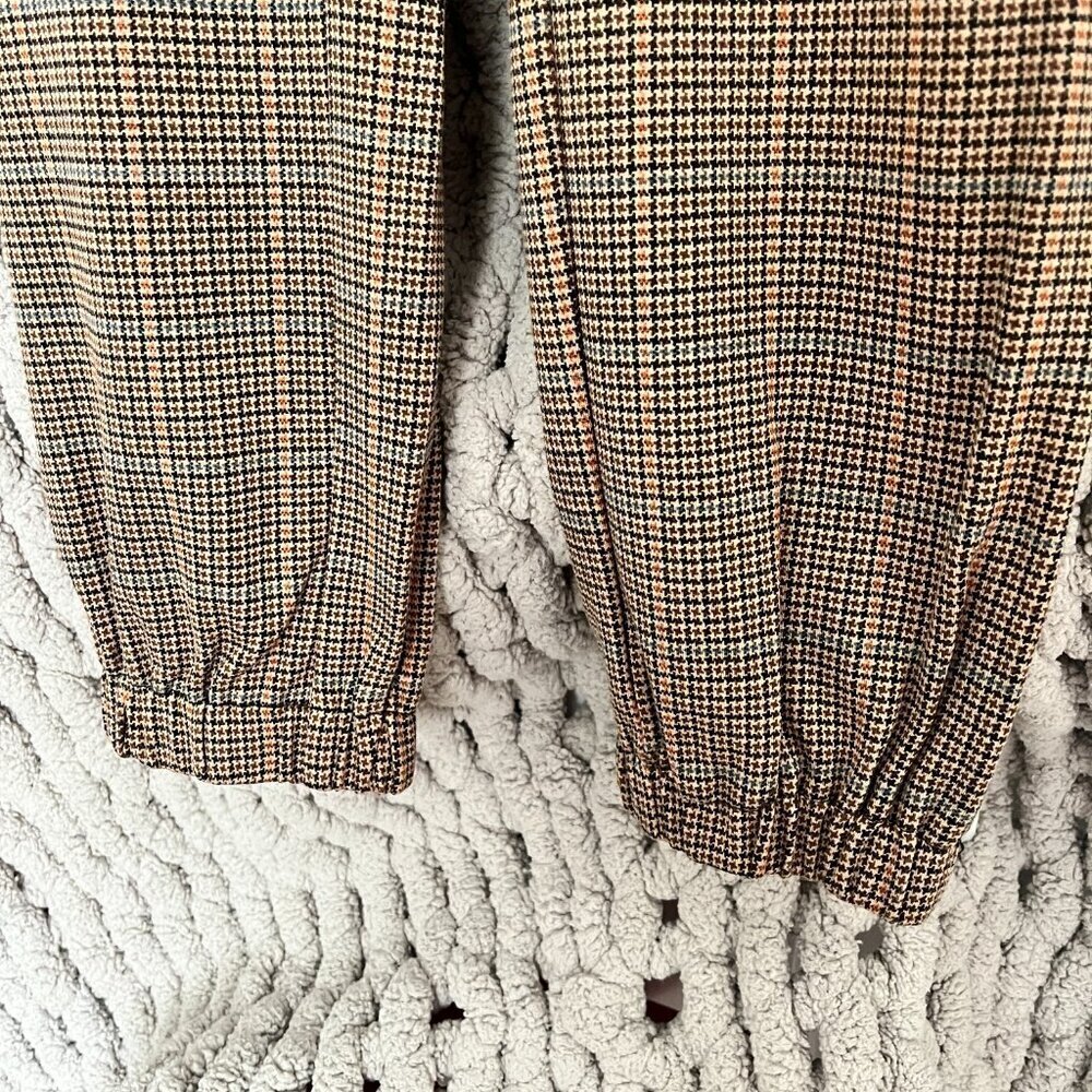 Jogger Style Dress Pants (2 pairs) Black/White Checked & Brown/Beige Tartan (M) - Picture 14 of 15